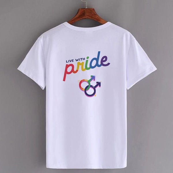 
                  
                    Live With Pride Printed T - Shirt - Flowers to Nepal - FTN
                  
                