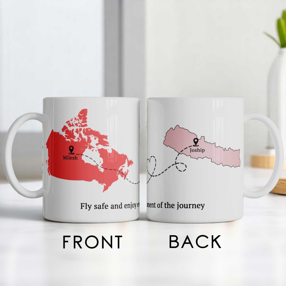 Long - Distance Love Mug – Connected Beyond Miles - Flowers to Nepal - FTN