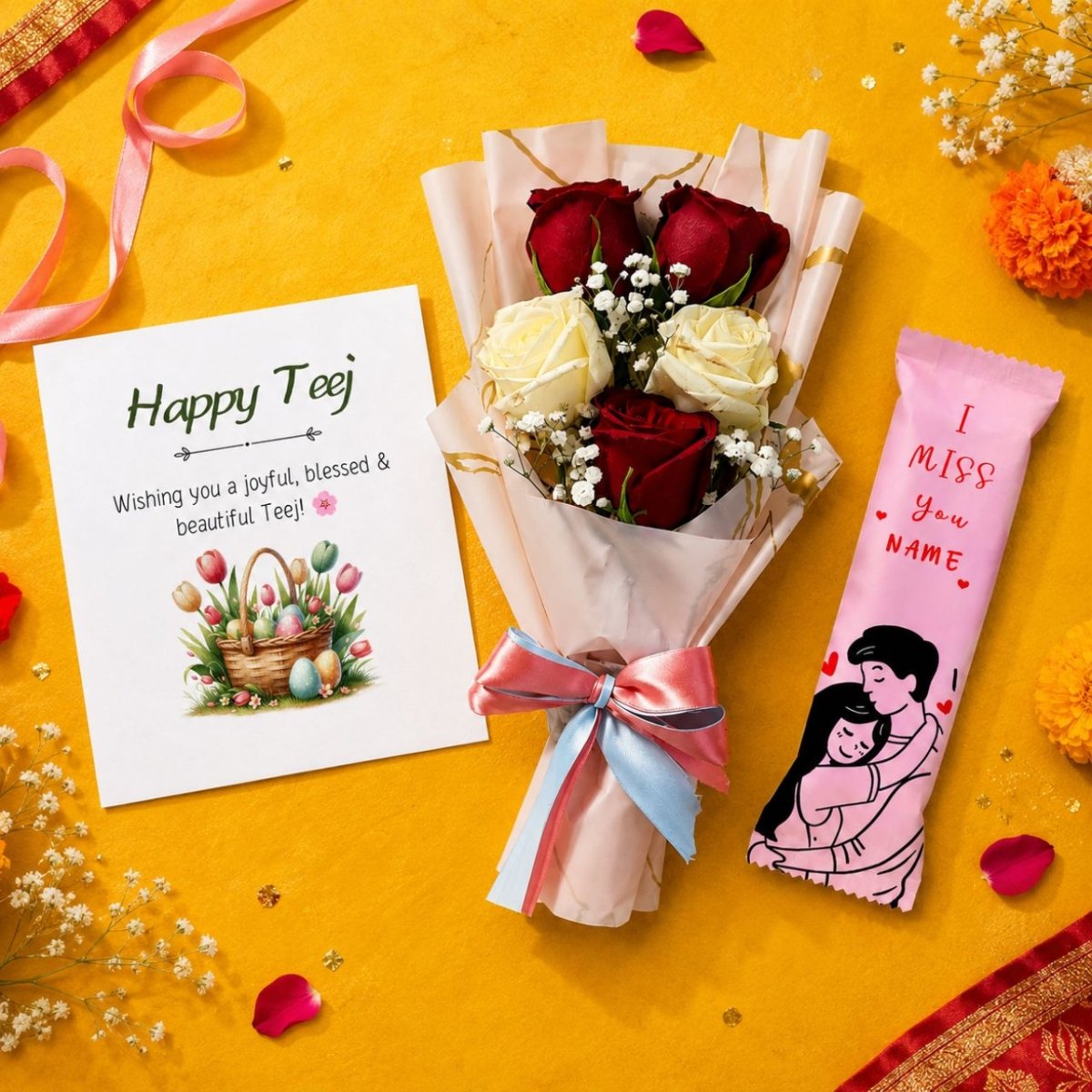 Long Distance Love Teej Gift to Nepal - Flowers to Nepal - FTN