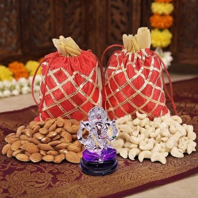 Lord Ganesha Blessings Dry Fruits Gift Set - Flowers to Nepal - FTN
