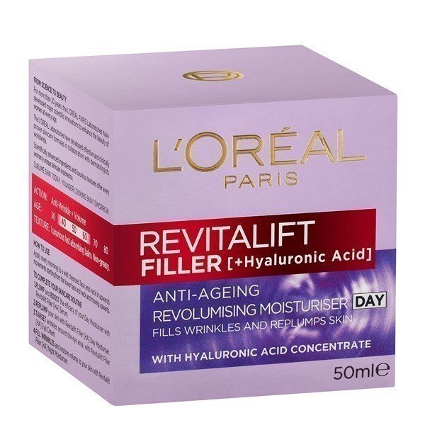 L'Oreal Paris Revitalift Filler Anti-ageing Day Cream + Hyaluronic Acid 50ml - Flowers to Nepal - FTN