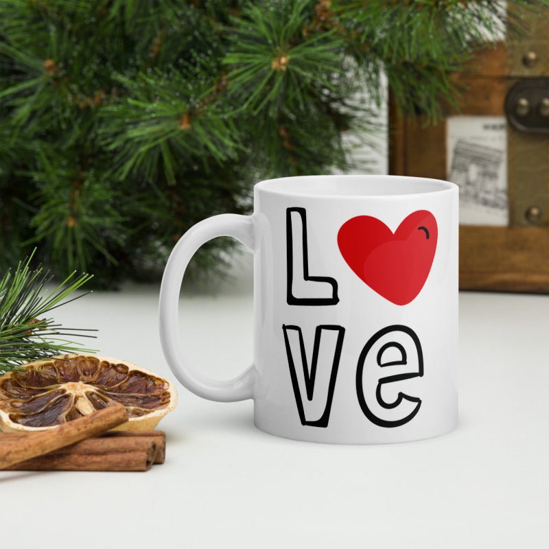 LOVE ceramic Mug for valentine - Flowers to Nepal - FTN