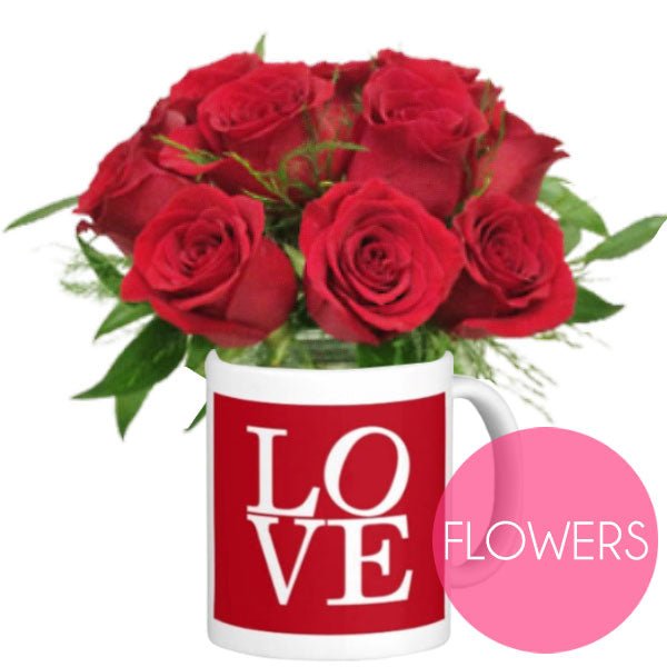 Love Mug Bouquet - Flowers to Nepal - FTN