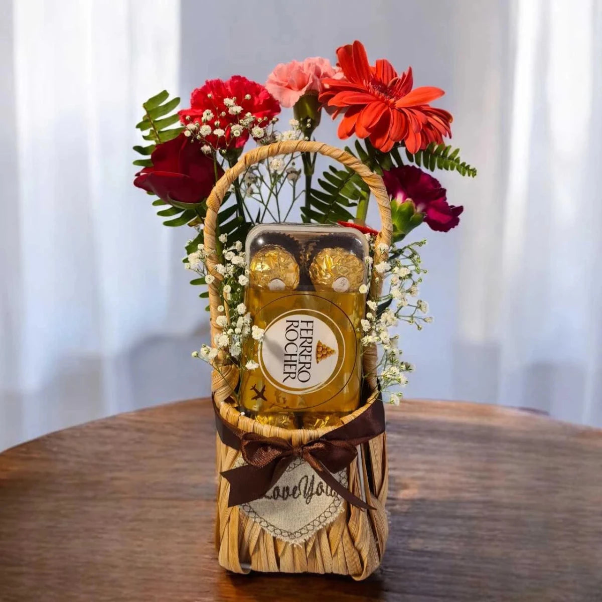 Love & Sweetness Flower Gift Basket - Flowers to Nepal - FTN