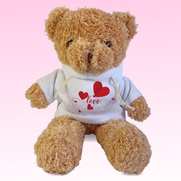 Love - Themed Brown Teddy Bear - Flowers to Nepal - FTN