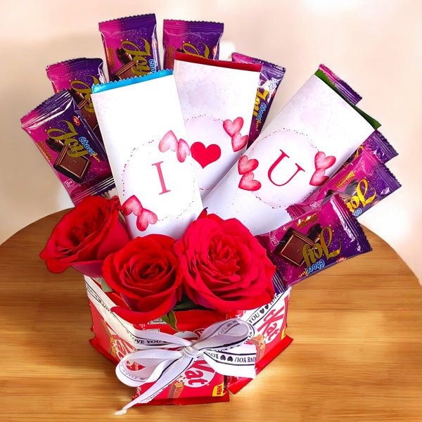 Love - Themed Chocolate Tower Delight - Flowers to Nepal - FTN