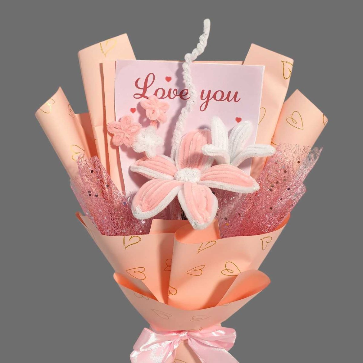 Love You Floral Lily Arrangement - Flowers to Nepal - FTN