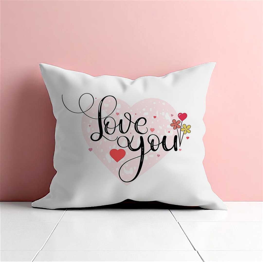 Love You Printed Cushion - Flowers to Nepal - FTN