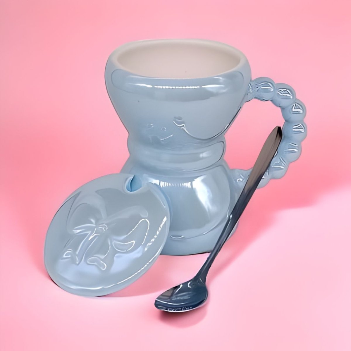 Lovely Ceramic Cup With Lid - Flowers to Nepal - FTN