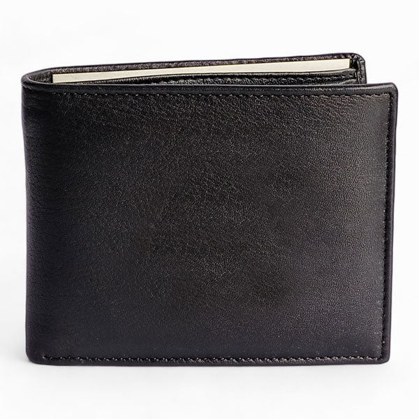 Luxe Leather Black Wallet - Flowers to Nepal - FTN