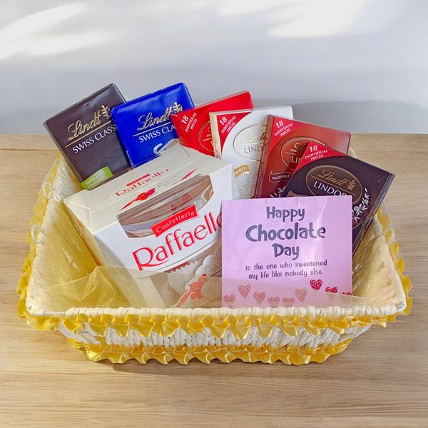 Luxury Chocolate Treats Basket for Chocolate Day - Flowers to Nepal - FTN