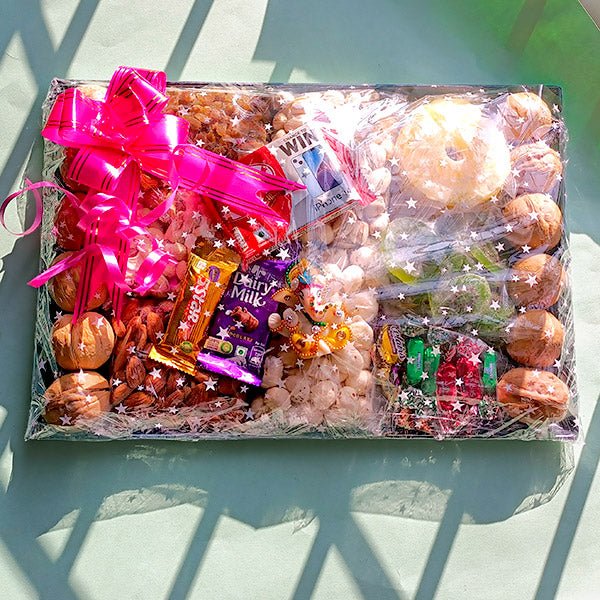 Magic Masala Tray (Dried Nuts & Fruits with Chocolates) - Flowers to Nepal - FTN