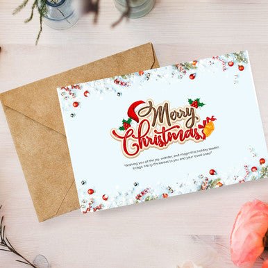 Merry Christmas And Warm Wishes Greeting Card - Flowers to Nepal - FTN