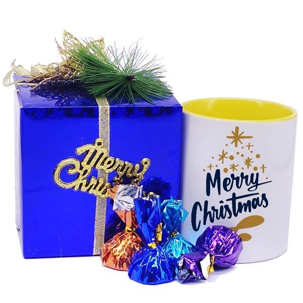 Merry Christmas Mug & Chocolates Gift Box - Flowers to Nepal - FTN