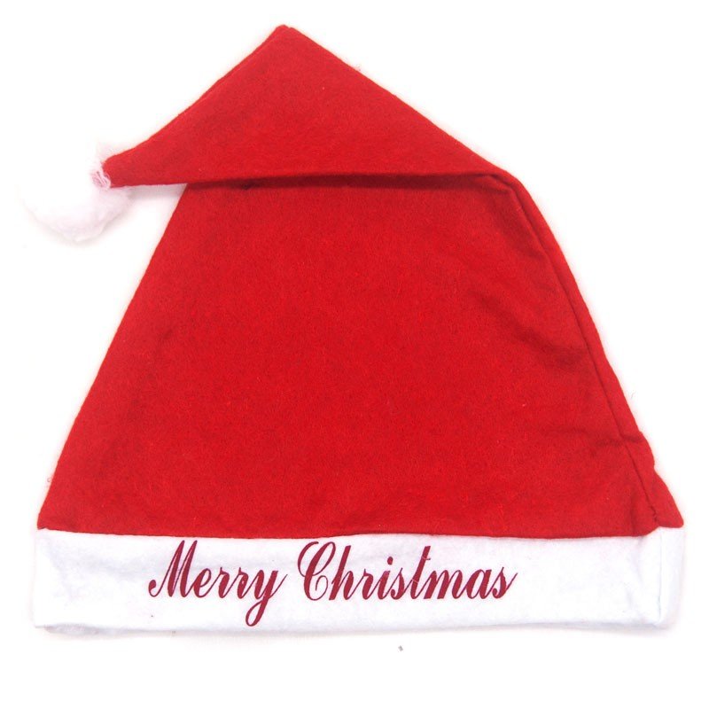 "Merry Christmas" Printed Santa Cap 19 Inch - Flowers to Nepal - FTN