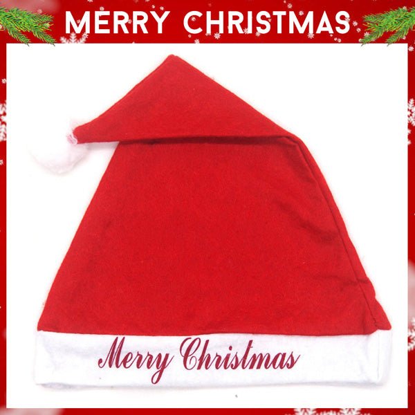 "Merry Christmas" Printed Santa Cap 19 Inch - Flowers to Nepal - FTN