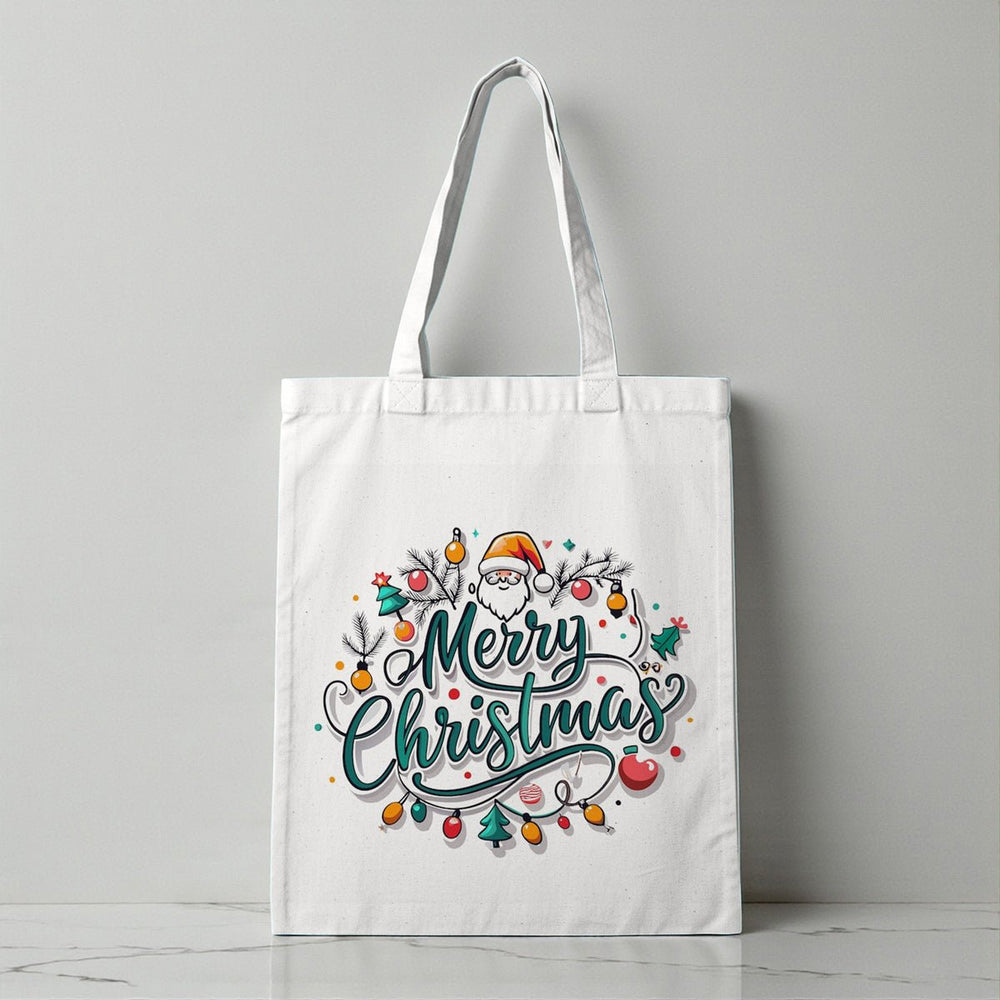 Merry Christmas with Beautiful Design Tote Bag - Flowers to Nepal - FTN