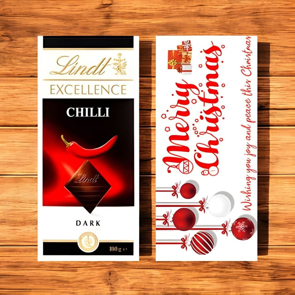 Merry Christmas Wrapped Lindt Dark Chocolate 100g - Flowers to Nepal - FTN