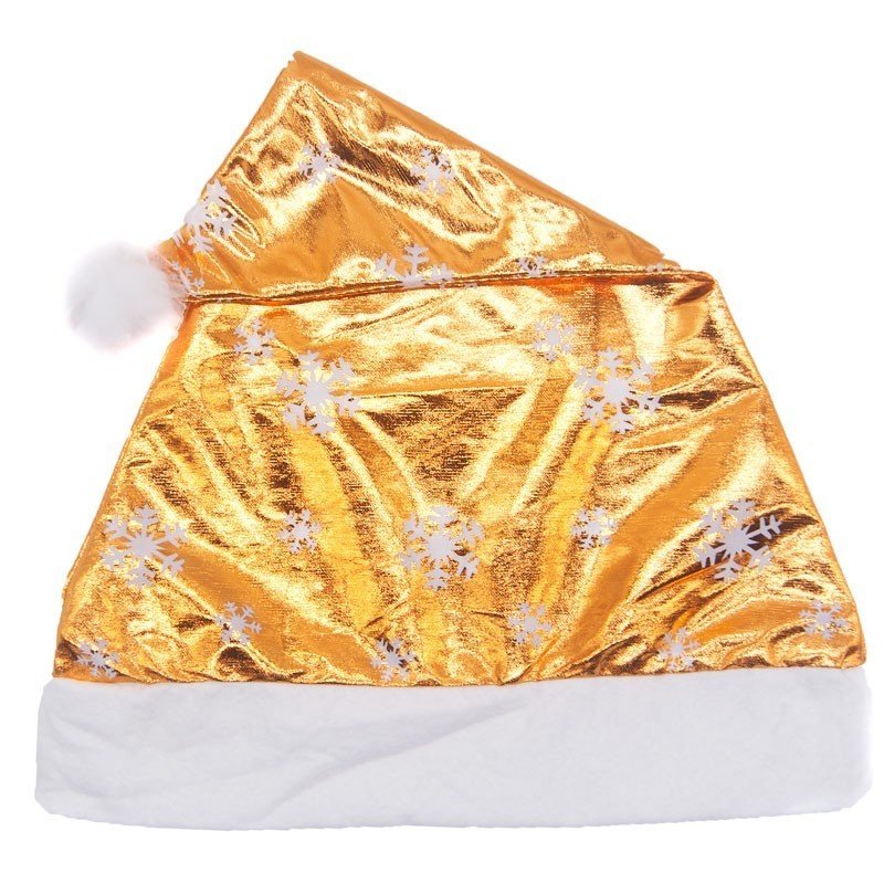 
                  
                    Metallic Gold Christmas Santa Cap - Flowers to Nepal - FTN
                  
                