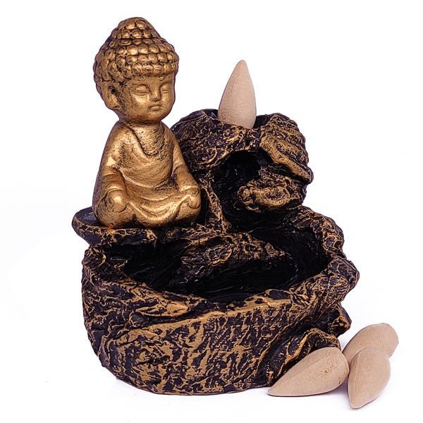 Mini Buddha Smoke Backflow Incense Burner - Flowers to Nepal - FTN