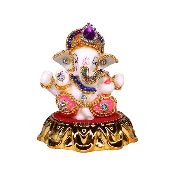 Mini Multicolor Ganesha Statue (Design May Vary) - Flowers to Nepal - FTN