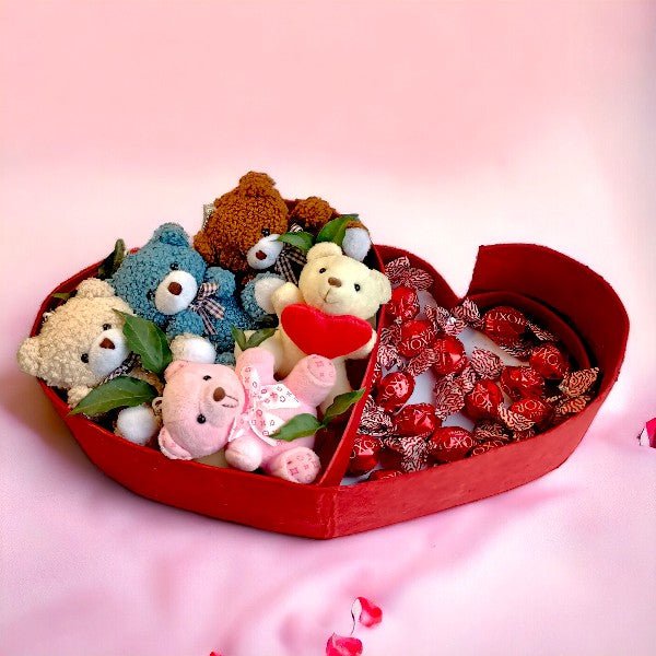 Mini Teddy Bears keyring with Miniature Chocolates - Flowers to Nepal - FTN