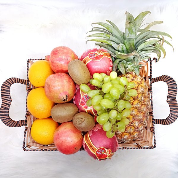 Mixed Fresh Fruit Basket - Flowers to Nepal - FTN