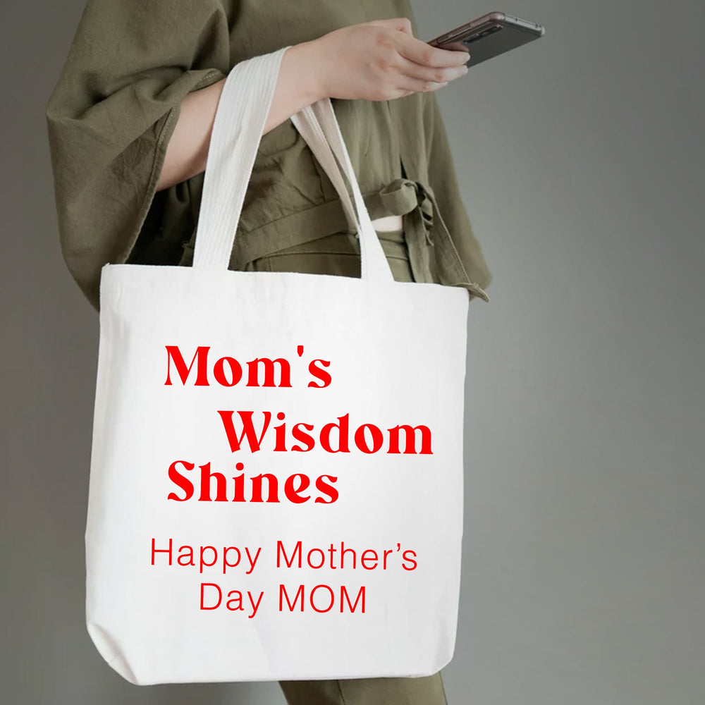 Mom's Wisdom Shines Printed Tote Bag - Flowers to Nepal - FTN