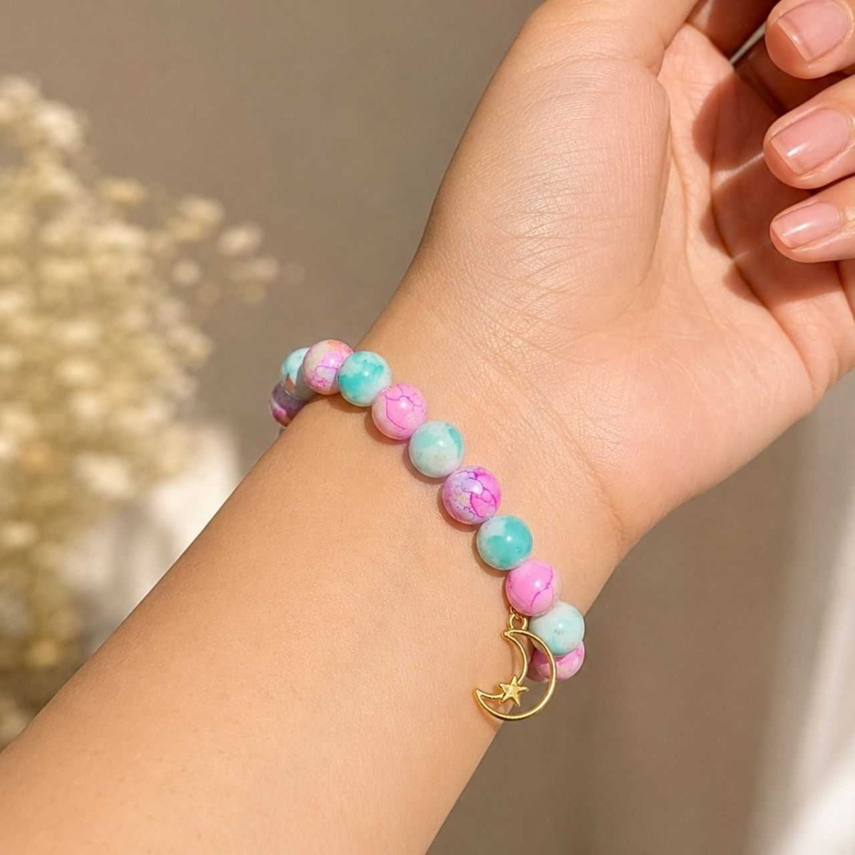 Moon & Star Beaded Bracelet - Flowers to Nepal - FTN