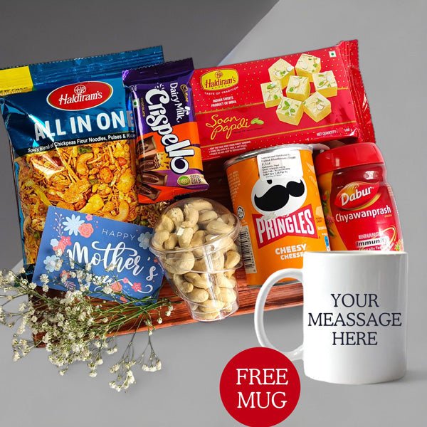 Mother's Day Savoury Snacks with Free Mug Combo - Flowers to Nepal - FTN