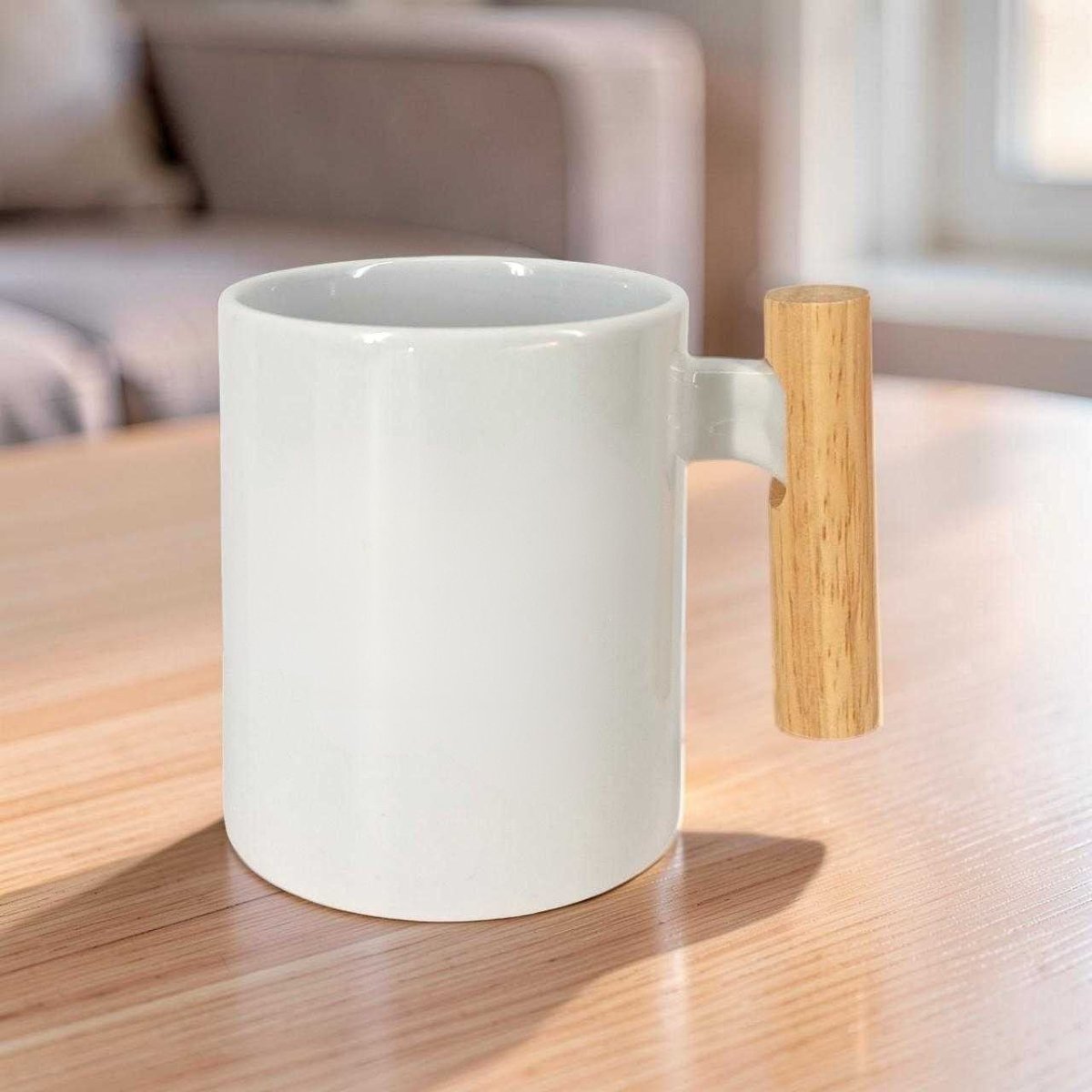 Mug With Wood Handle - Flowers to Nepal - FTN