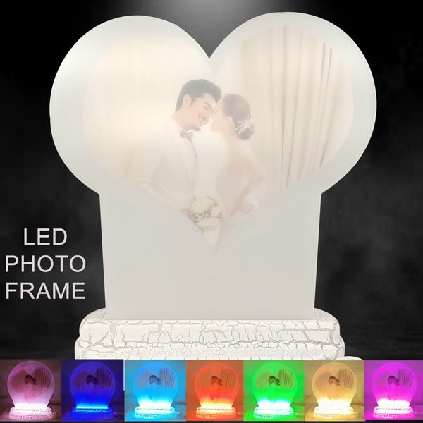 Multicolor Changing LED Shape Photo Frame - Flowers to Nepal - FTN