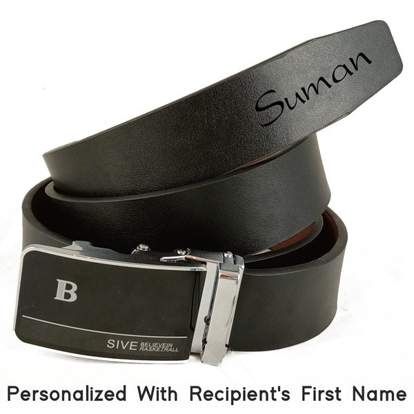 Name - Printed Genuine Leather Belt - Flowers to Nepal - FTN