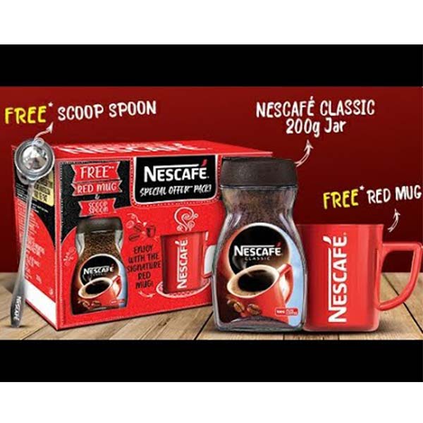 
                  
                    Nescafe Coffee Jar 200g with Free Red Mug & Scoop Spoon - Flowers to Nepal - FTN
                  
                