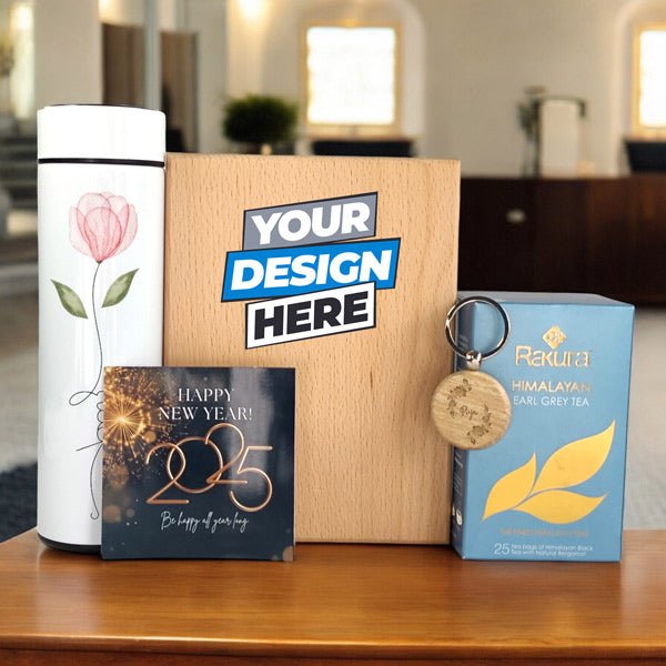 New Year Gift Set: Rakura Tea, Tumbler & Plaque - Flowers to Nepal - FTN