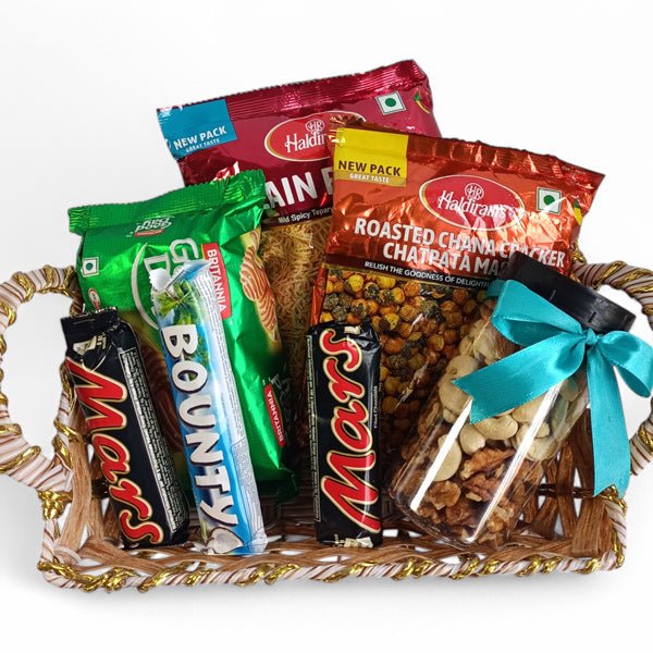 Nutty & Sweet Delights Basket - Flowers to Nepal - FTN