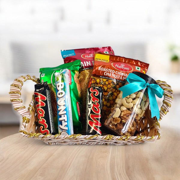 Nutty & Sweet Delights Basket - Flowers to Nepal - FTN