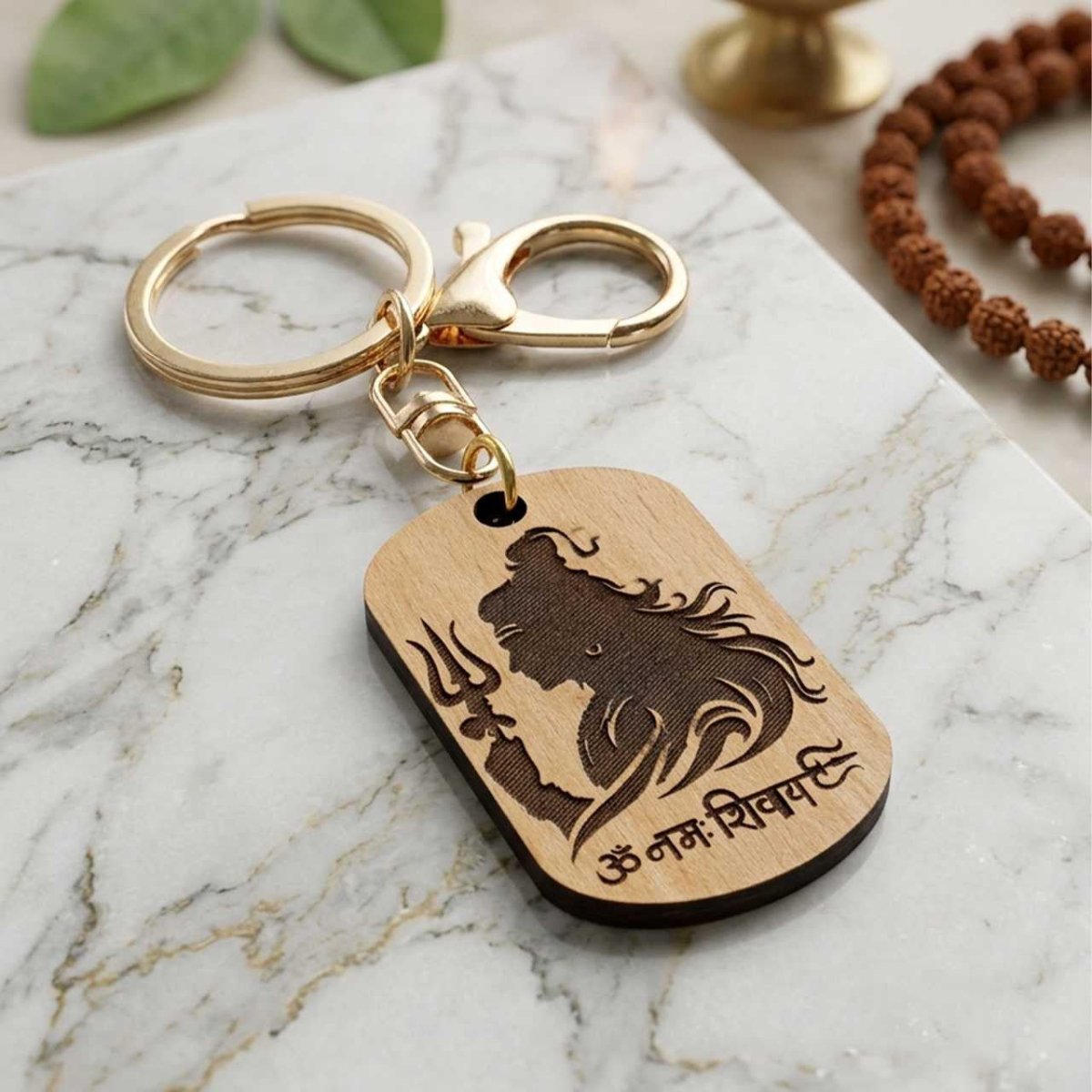 Om Namah Shivaya Engraved Keyring - Flowers to Nepal - FTN