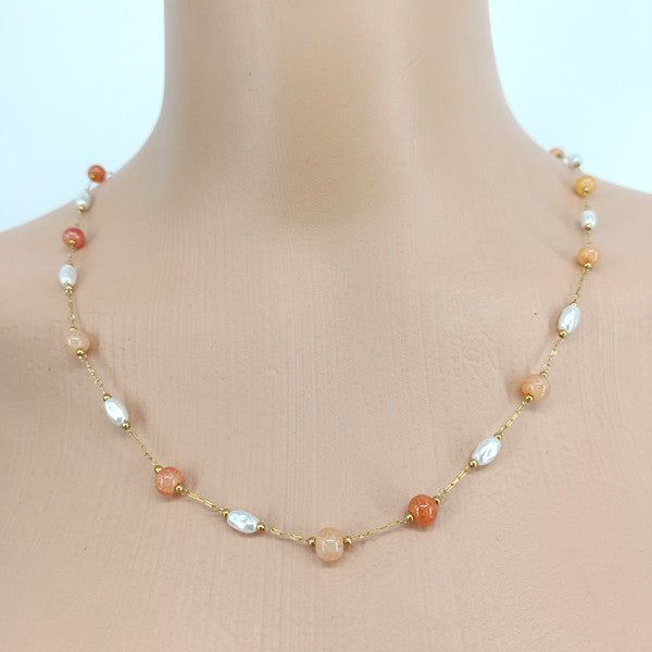 Orange Beaded Mala - Flowers to Nepal - FTN
