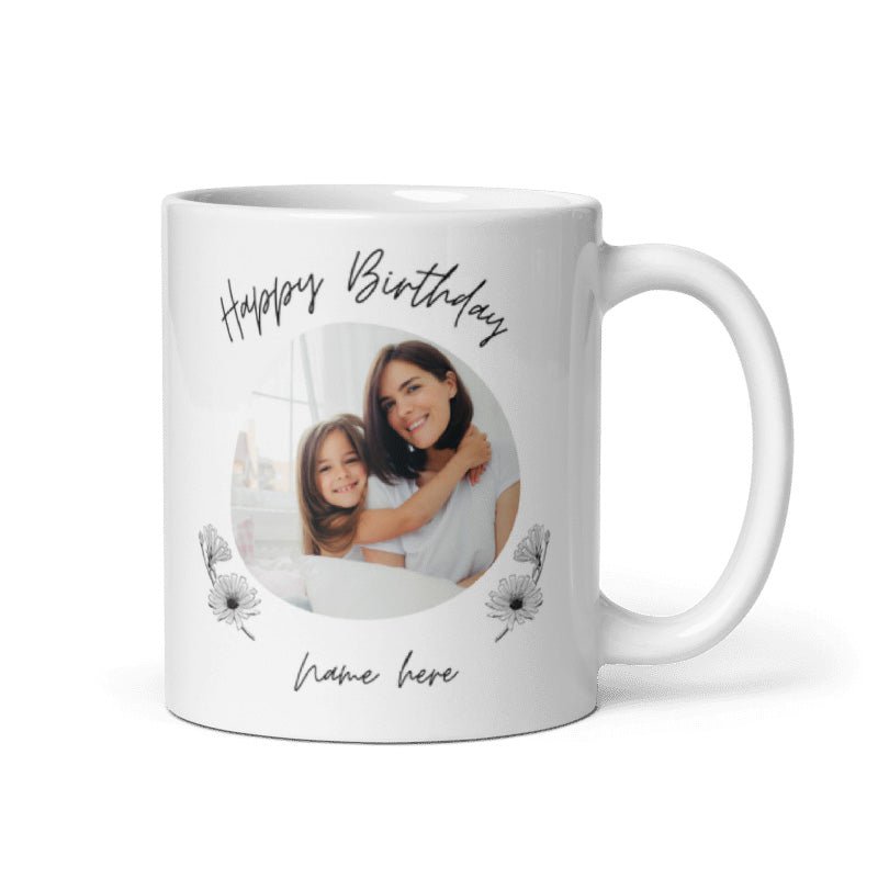 Personalised Birthday Mug with Your Photo and Text - Flowers to Nepal - FTN