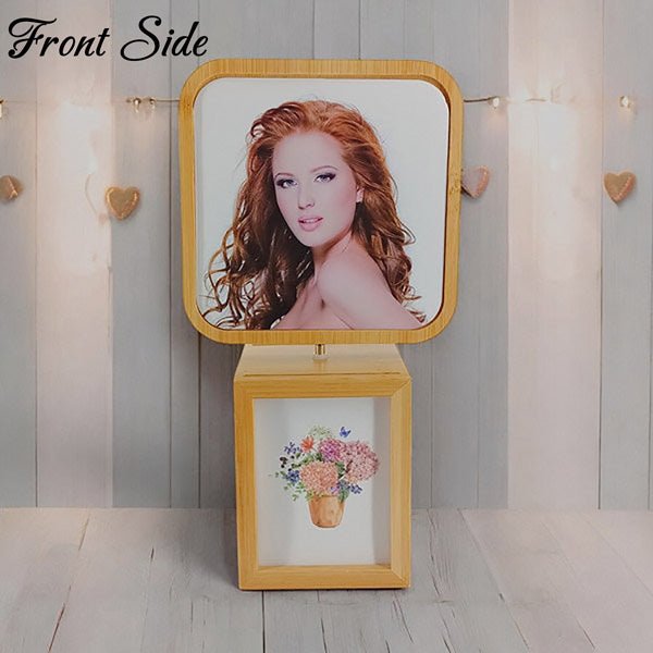 
                  
                    Personalised Lamp Based Rotating Square Photo Frame - Flowers to Nepal - FTN
                  
                