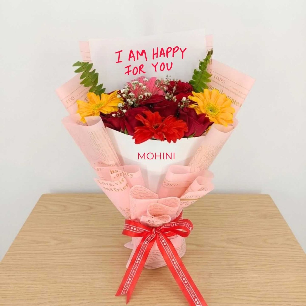 Personalized Appreciation Flower Bouquet - Flowers to Nepal - FTN