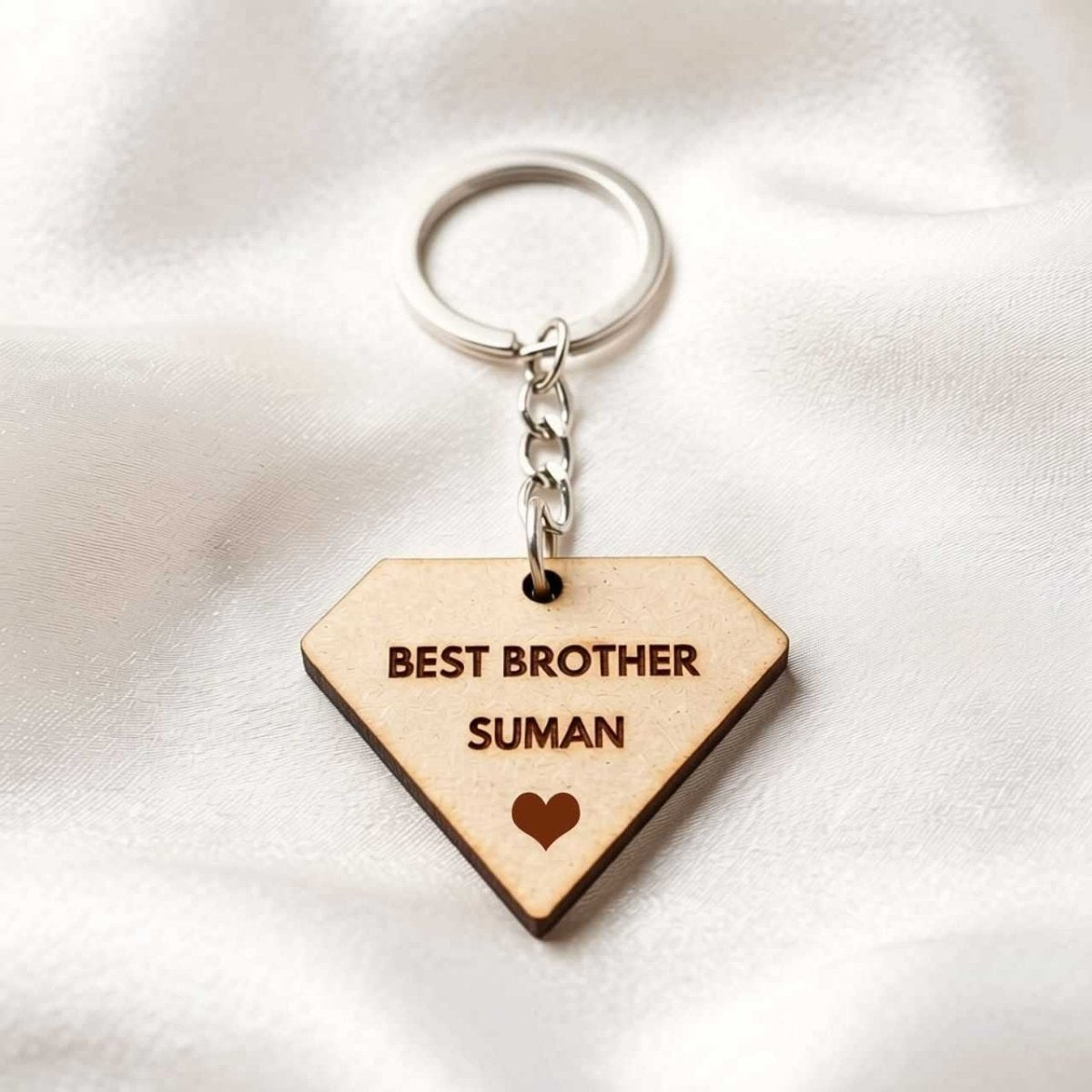 Personalized Best Brother Engraved Keyring - Flowers to Nepal - FTN