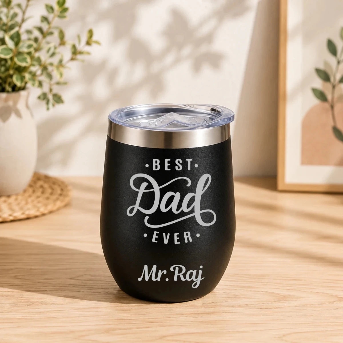 Personalized Best Dad Ever Stainless Steel Tumbler - Flowers to Nepal - FTN