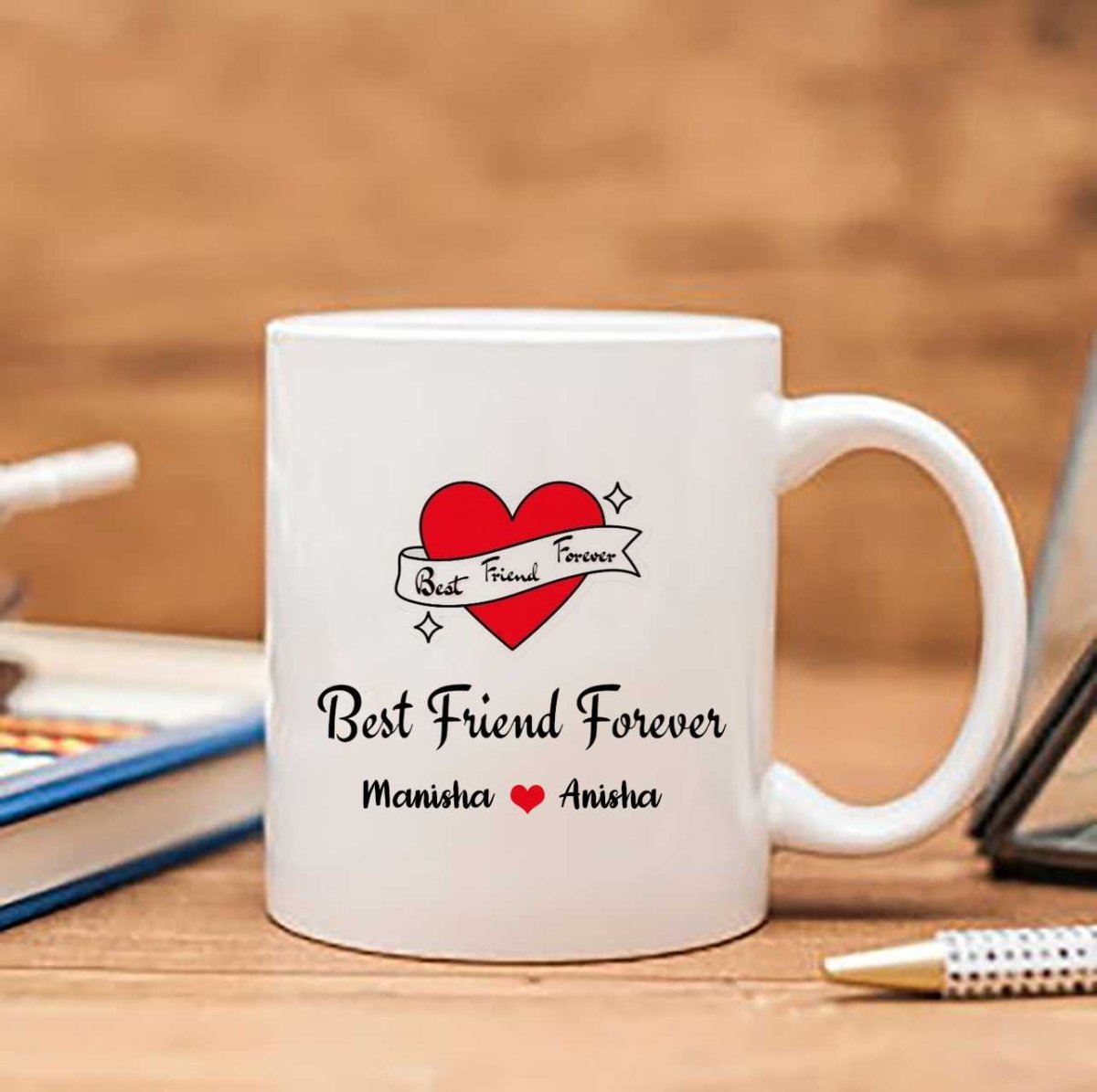 Personalized BFF Ceramic Mug - Flowers to Nepal - FTN