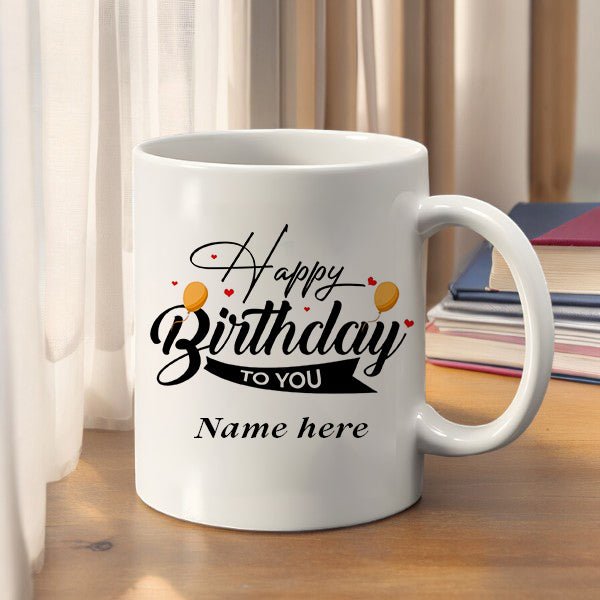 Personalized Birthday Mug with Name - Flowers to Nepal - FTN