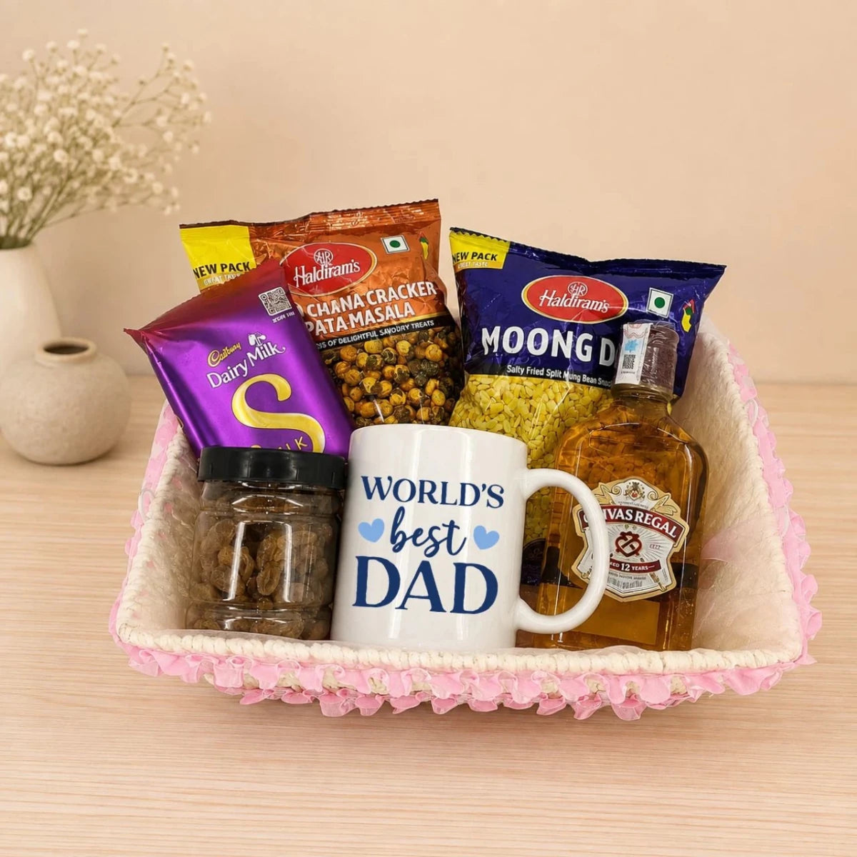 Personalized Dad’s Treats & Whisky Hamper - Flowers to Nepal - FTN