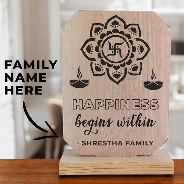 Personalized Floral Wooden Photo Board with Family Name - Flowers to Nepal - FTN