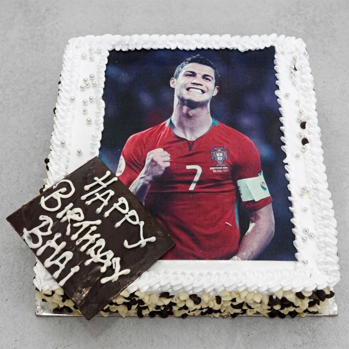 Personalized Football Photo Cake - Flowers to Nepal - FTN