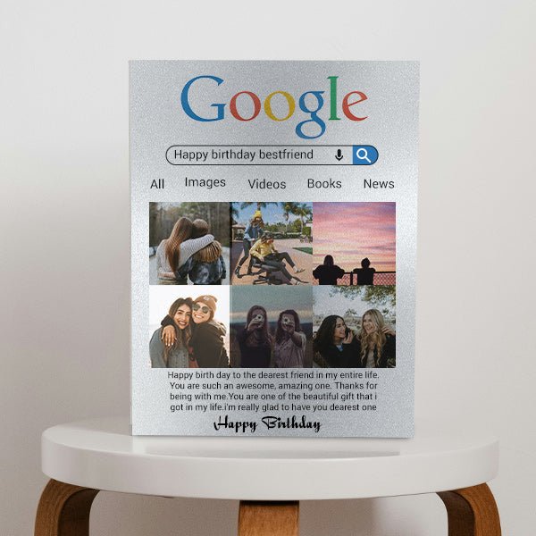 Personalized Google Themed Metal Photo Print - Flowers to Nepal - FTN